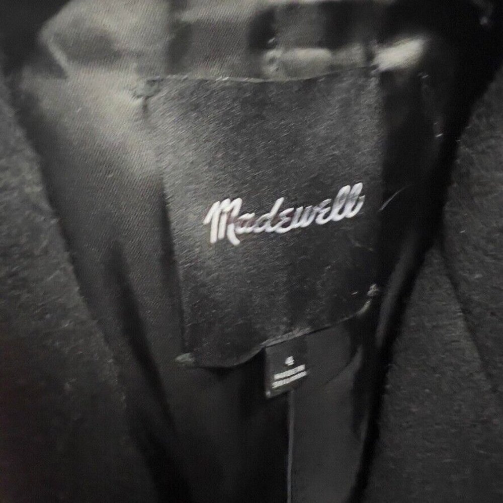 Madewell Womens $378 Oversized Double Breasted Top coat in Black Size 4 NT123 - Picture 13 of 13